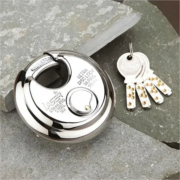 90MM High Strong SS Lock With Brass Key