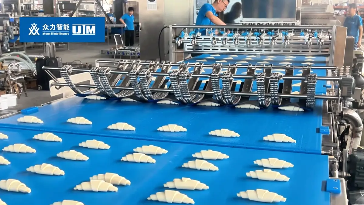 Automatic Croissant Production Line with Filling, Forming & Tray Loading | UIM