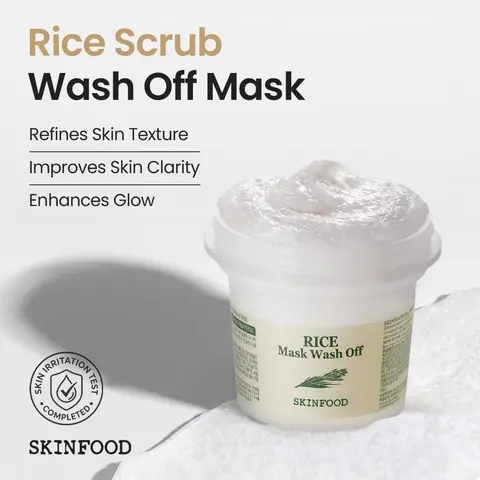 SKINFOOD Rice Wash-Off Face Mask 120g (Scrub)