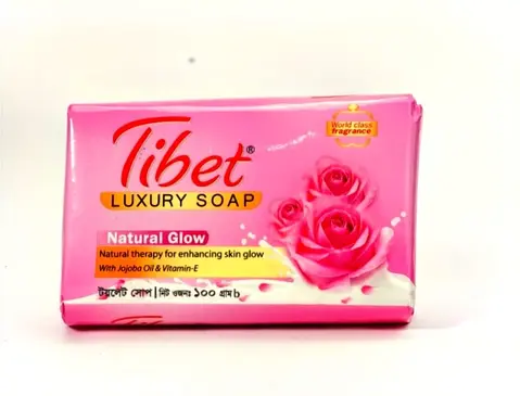 Tibet Luxury Soap - Pink/White - 100 gm (MRP-65.00 Taka)