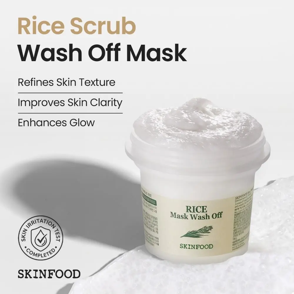 SKINFOOD Rice Wash-Off Face Mask 120g (Scrub)